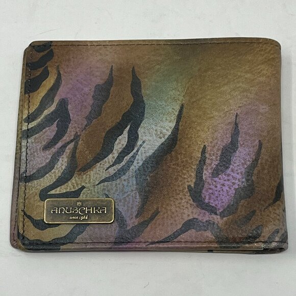 Anuschka wallet hand-painted brown EUC - Picture 1 of 6
